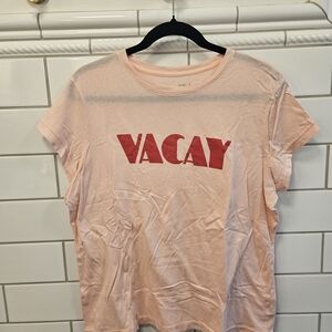 Universal Thread Light Peach Pink VACAY Graphic Tee